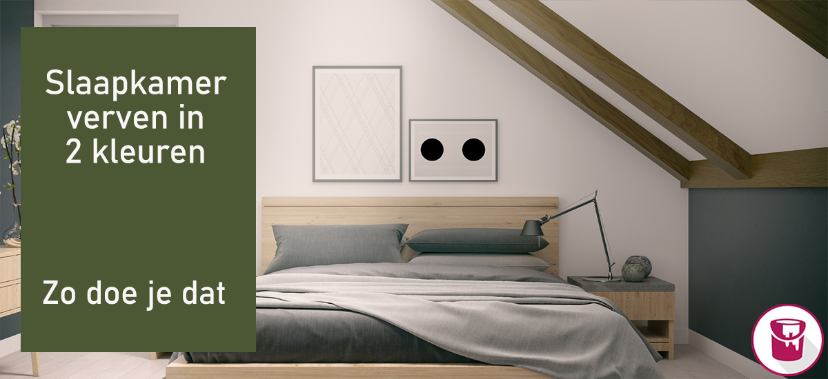 Praktisch weekend Verzadigen Slaapkamer verven in 2 kleuren? Bekijk deze Tips! | Verfwinkel.nl